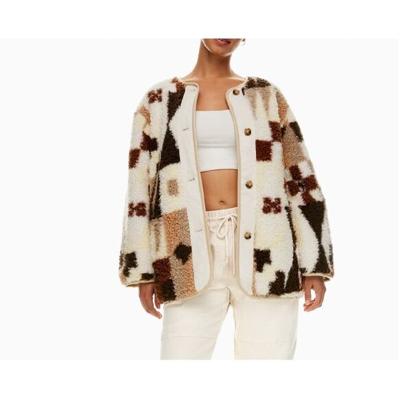 Aritzia Wilfred Free River Jacket Sherpa Ryegrass Liner Women's Size XL NWT - Picture 1 of 7